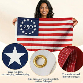 Menigma Outdoor flag features premium nylon durability for year-round porch and garden displays.
