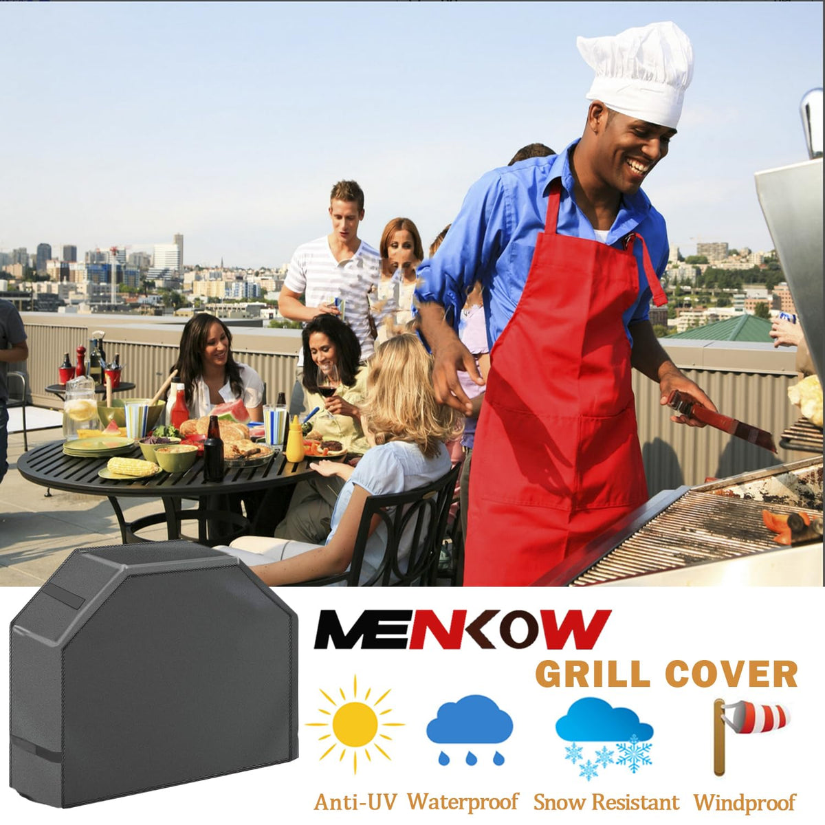 Menkow oxford cloth construction provides durable outdoor protection.