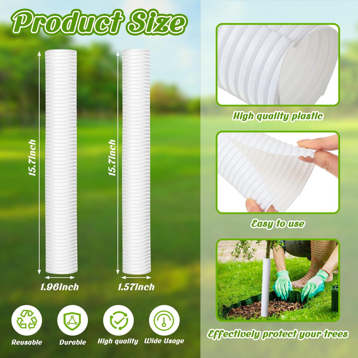 Menkxi twenty-pack corrugated guards provide versatile protection for multiple plants.
