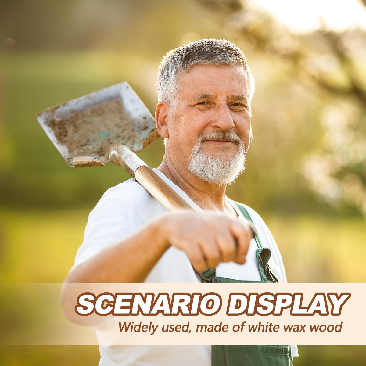 Menkxi wooden shovel handle provides reliable grip and control during tasks