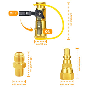 MENSI 3-8 flare to 1-4 NPT male fitting enables versatile grill hookups