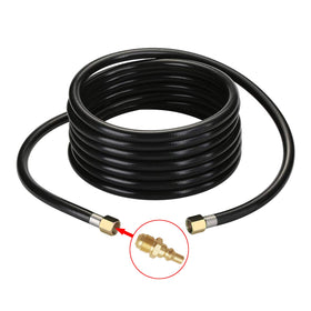 MENSI 3/8-in flare to 1/4-in plug on hose ready for quick RV connections