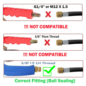 MENSI high-pressure hose rated to 350 PSI for propane.
