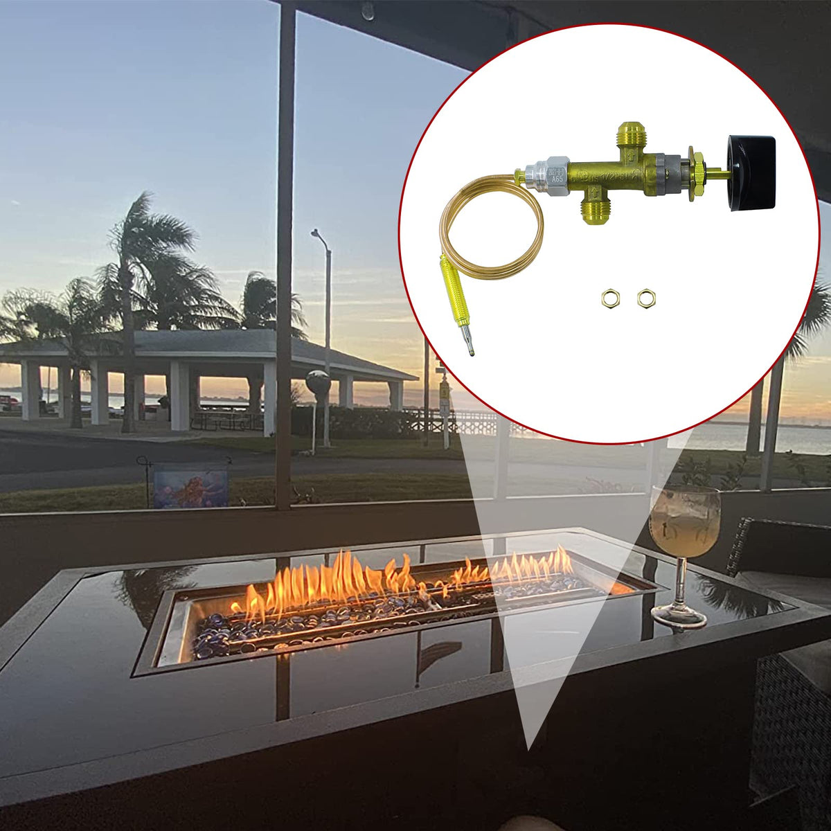 MENSI thermocouple 600mm length ensures quick flame response.