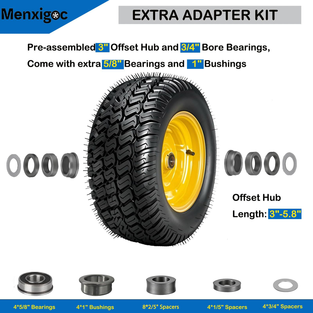 menxigoc included adapter kit expands installation options for different equipment