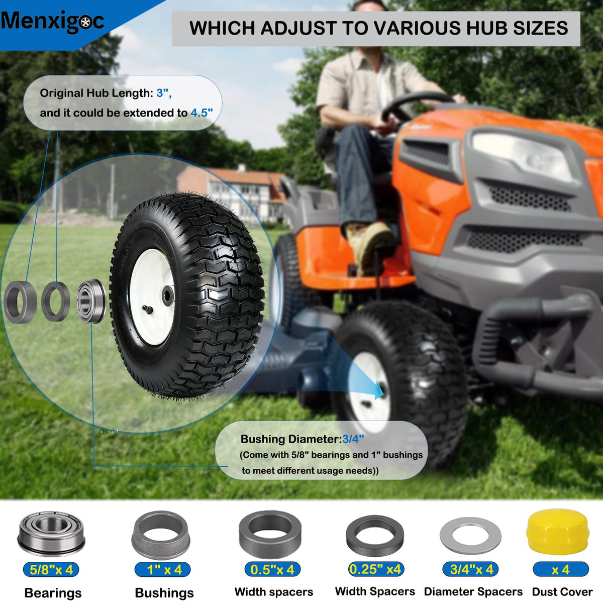 Menxigoc adapter kit included simplifies installation.