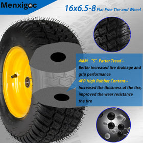 menxigoc multi-trac tread delivers stable traction on uneven lawns