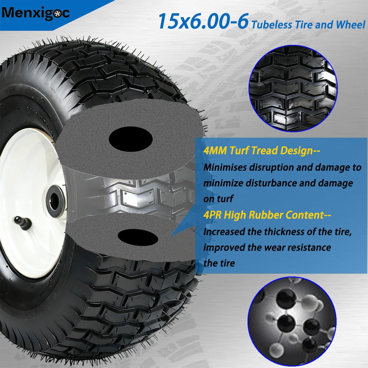 Menxigoc offset hub 3in ensures stable steering.