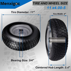 Menxigoc puncture-proof foam tire showing maintenance-free design.