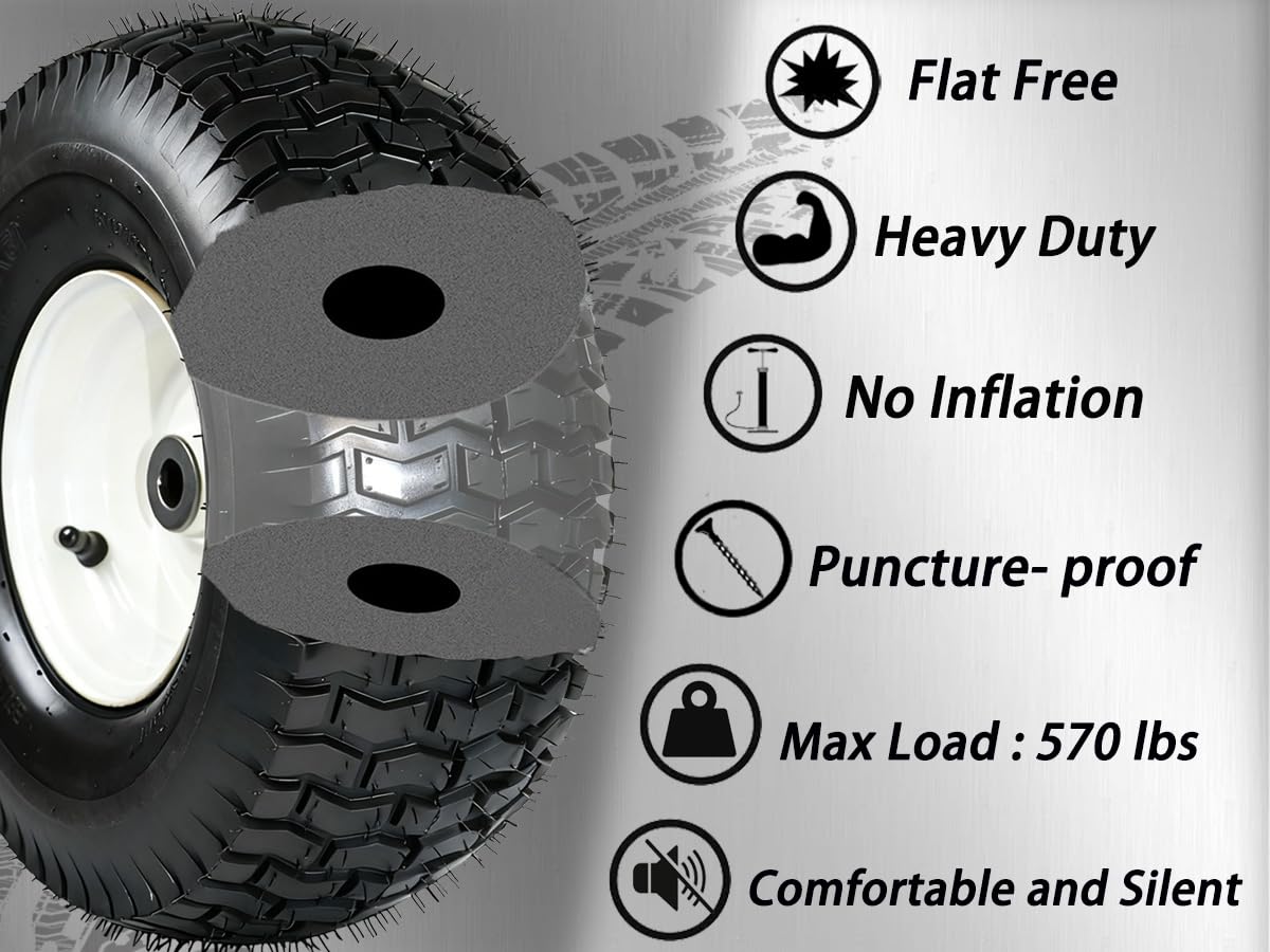 Menxigoc turf tread design minimizes grass damage.