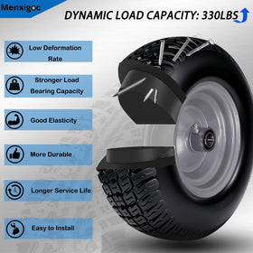 Menxigoc zero-turn front tire kit with centered hub for easy upgrades.