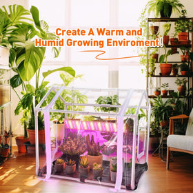 Meonum mini greenhouse side vents promote airflow for healthier plants.