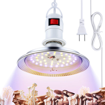 Meonum mushroom grow light with hanging design for compact spaces and decorative setup.