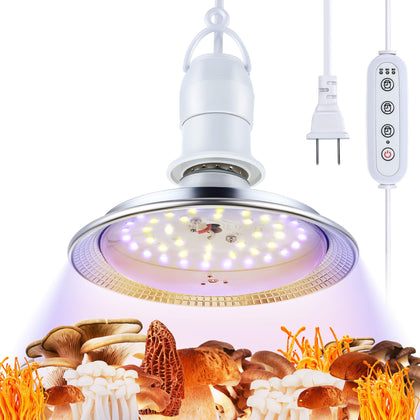 Meonum mushroom grow light timer with 360-degree illumination for even cultivation