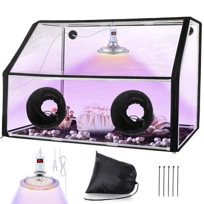 Meonum mushroom grow tent shows easy assembly for beginners.