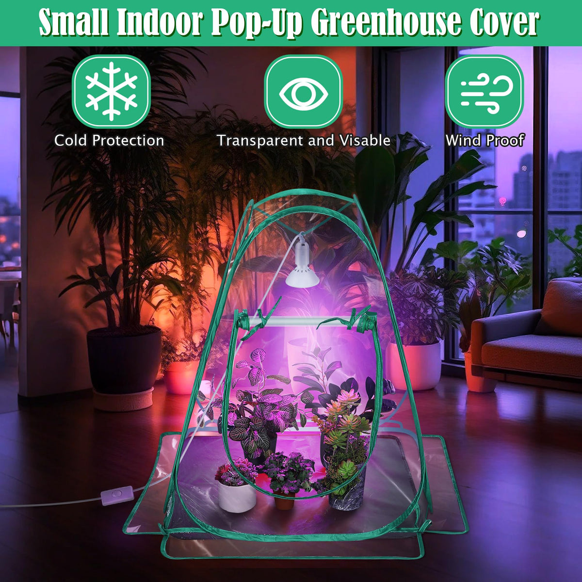 Meonum waterproof PEVA mat protects floors during watering and soil shifts.