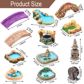 Meooeck miniature pond decor adds color and whimsy to micro landscapes.