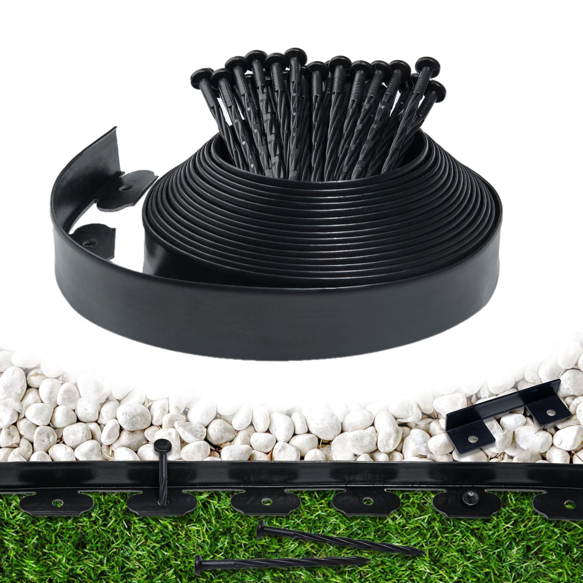 Meoslss landscape edging 33ft roll for clean, defined lawn borders.