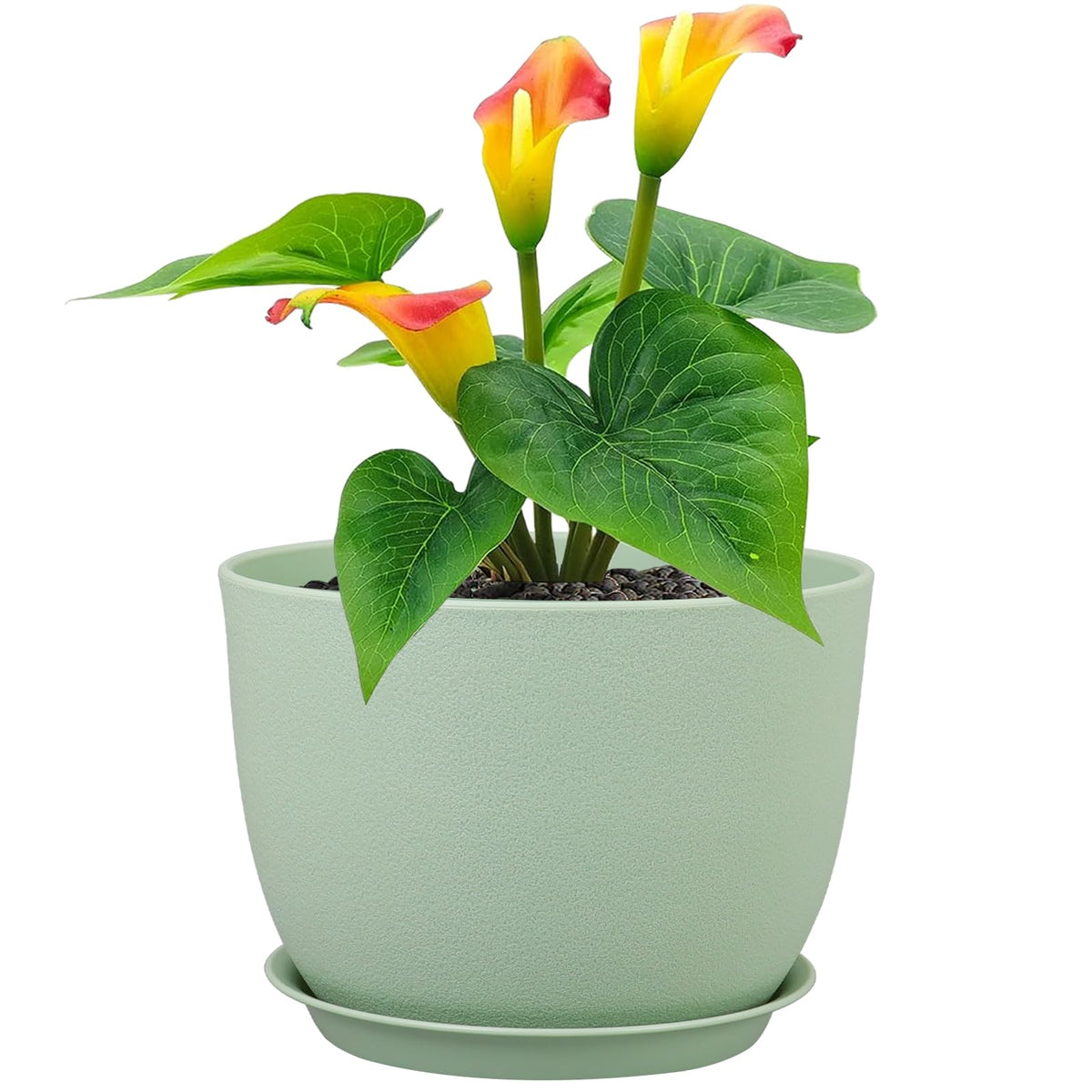Meowell 12-inch big pot with durable plastic for outdoor use and long-lasting performance.