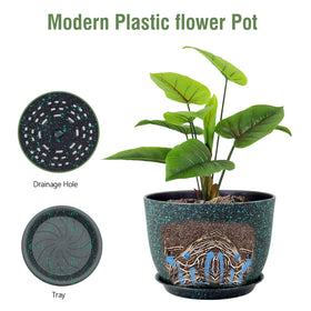 Meowell 12-inch planter suitable for indoor and outdoor use.