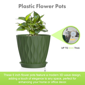 Meowell 3D wave design planter brightening indoor or outdoor spaces.
