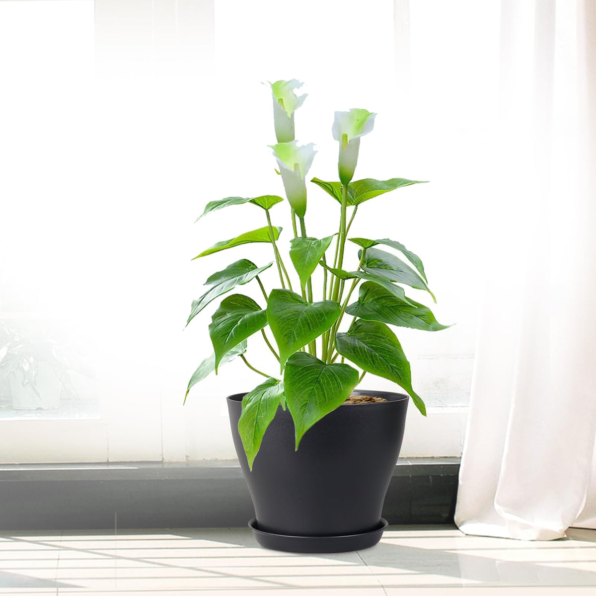Meowell decorative pots on a windowsill for indoor greenery.