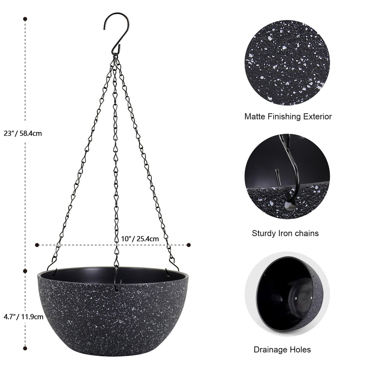 Meowell hanging planter chain included for easy outdoor hanging