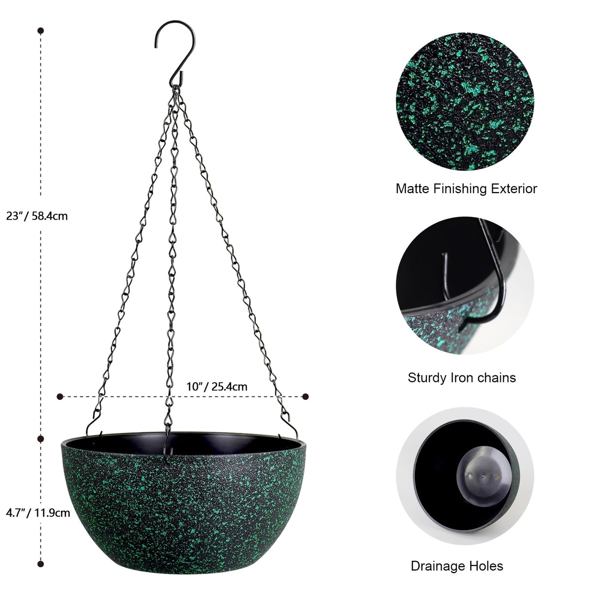 Meowell hanging planter chain set for easy outdoor mounting.