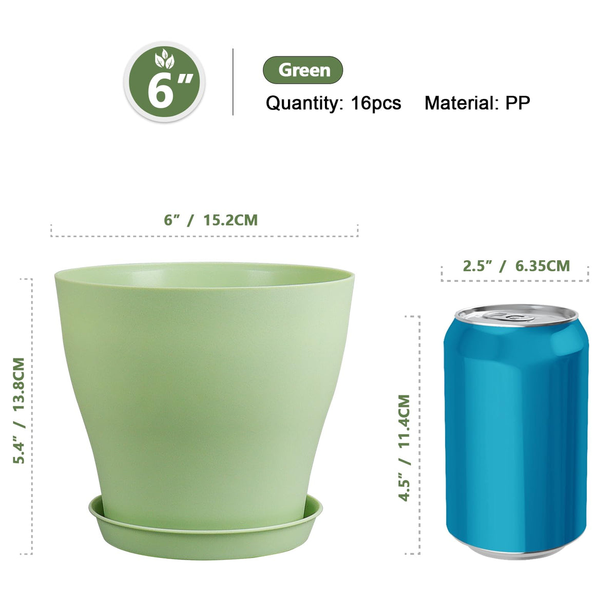 Meowell nursery pot with saucer set for tidy indoor watering.