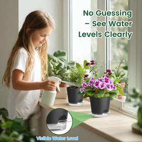 Meowell wick system pot demonstrating auto-watering for busy lifestyles.