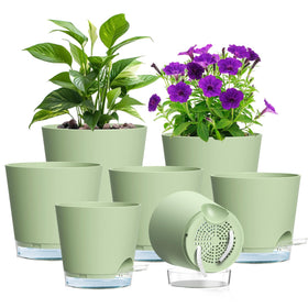 Meowell self-watering pot 8-inch with visible water level for easy monitoring