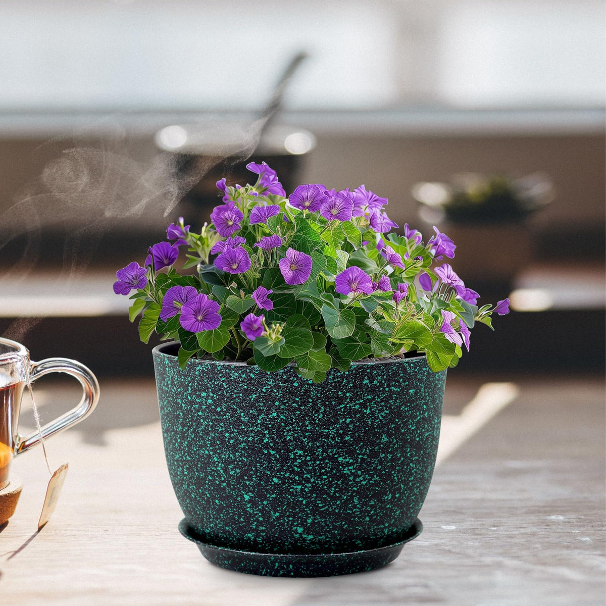 Meowell textured design evokes stone look for stylish home decor.