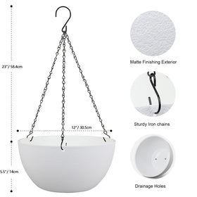 Meowell twelve-inch planter with removable plugs for adjustable drainage