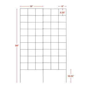 Meranti garden trellis grid detail shows 6-inch spacing