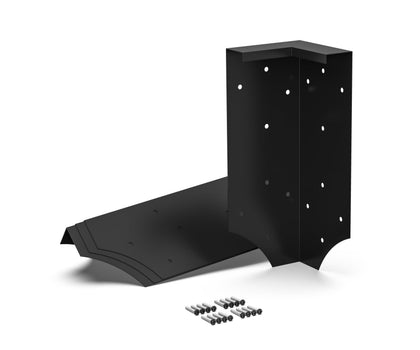 Meranti Home + Garden raised bed corner bracket with top lip secures slats for a sturdy bed.
