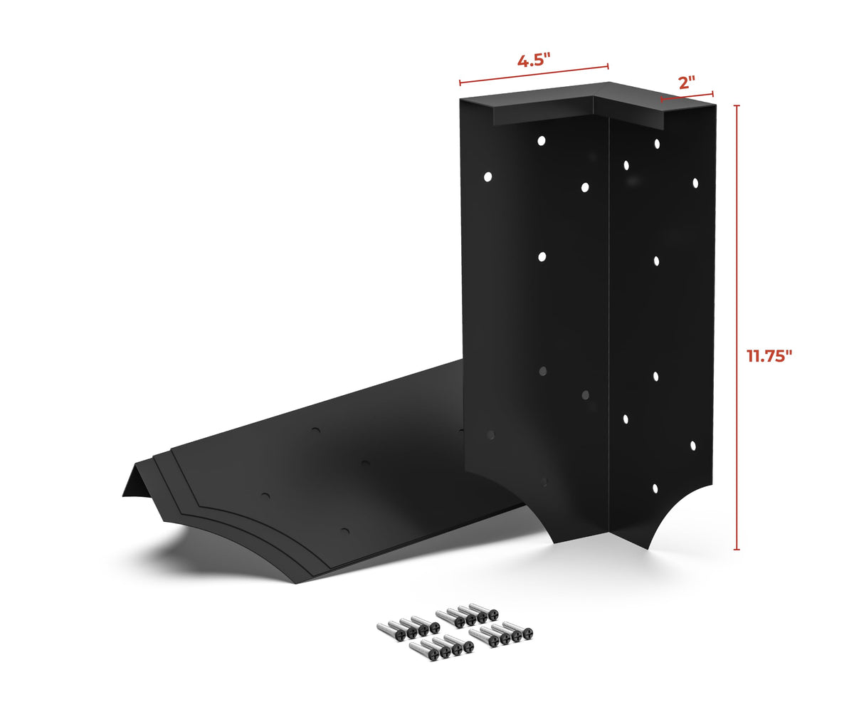 Meranti Home + Garden powder-coated steel bracket resists weather for lasting framing.