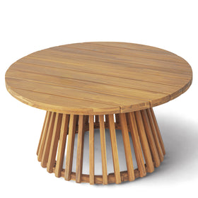 Merax outdoor acacia wood table closegrain highlights natural texture in any yard