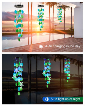 MERRIMAX M wind chimes with two modes for steady or flashing ambience