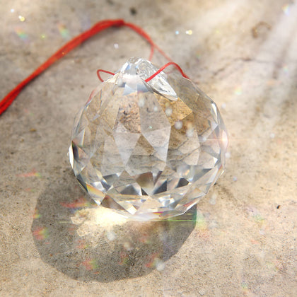 MerryNine clear crystal ball 60mm catching vivid rainbows in sunlight for bright windows