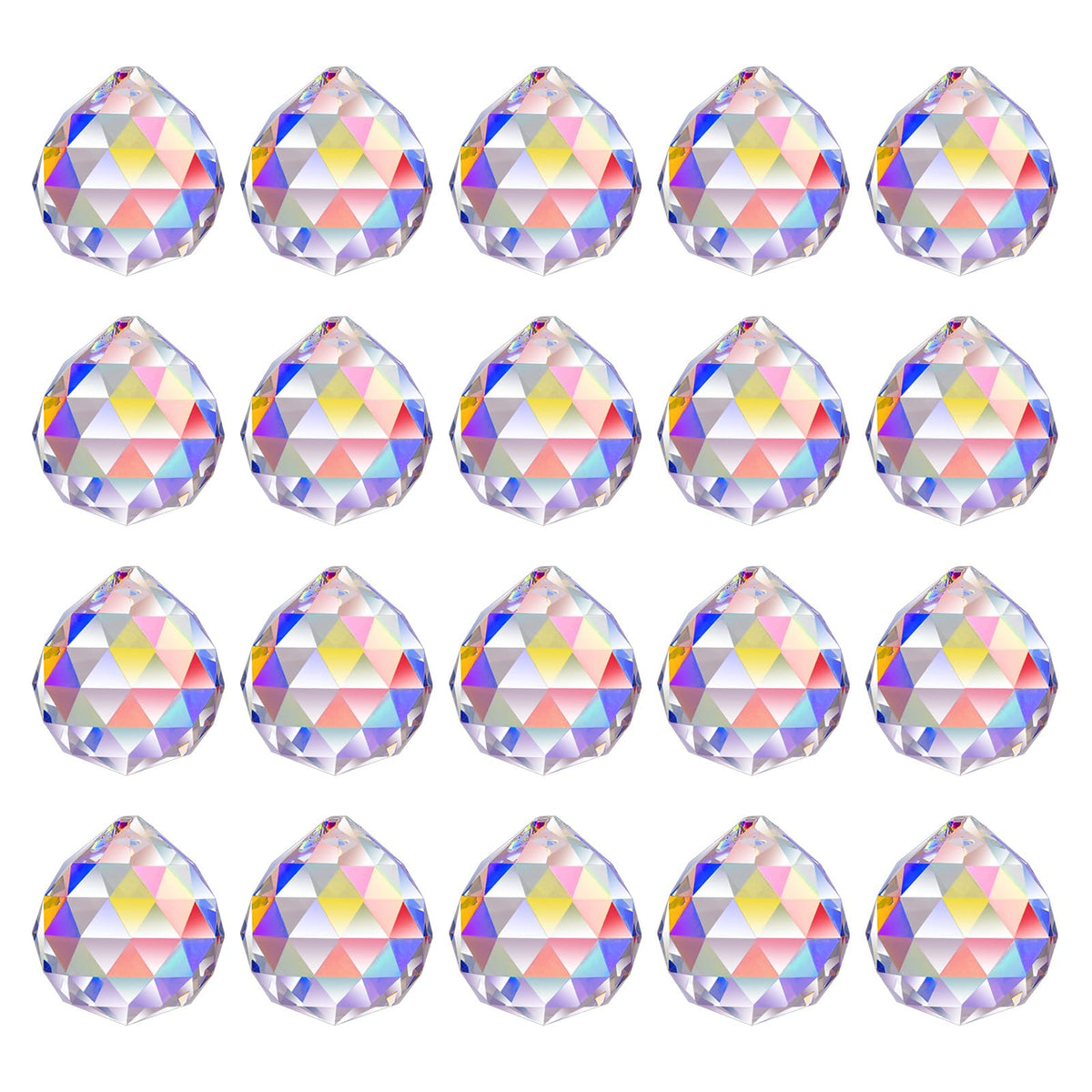 MerryNine crystal ball prism 30mm rainbow pendant catches sunlight to cast vivid rainbows.