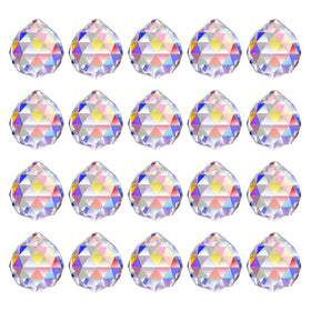 MerryNine crystal ball prism 30mm rainbow pendant catches sunlight to cast vivid rainbows.