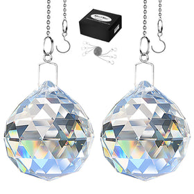 MerryNine crystal ball prism creates vivid rainbows in sunlight for windows