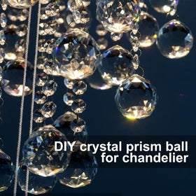 MerryNine crystal prisms upgrade DIY chandeliers with colorful reflections