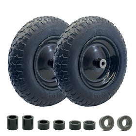 MerryYard 2Pack flat free wheels with profile for fast cart replacements