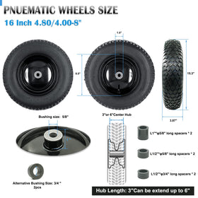 MerryYard tubed tire delivers strong grip on uneven outdoor terrain