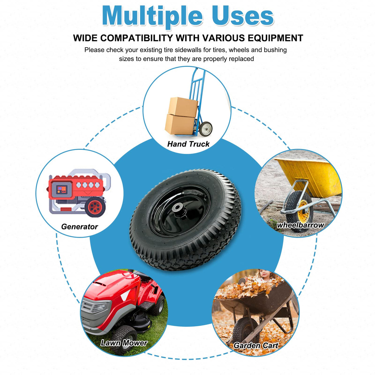 MerryYard two-ply puncture-resistant tire for stable rides