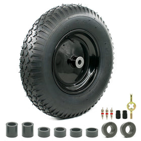 MerryYard universal wheel assembly with tubed tire for smooth garden cart operation