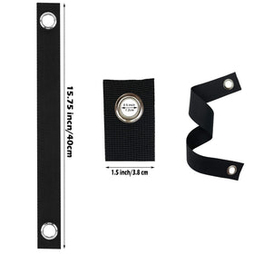 Mesench 15.75in tree straps stabilizing saplings during storms and gusts.