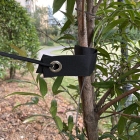 Mesench durable straps enable tent setup and outdoor tree support.