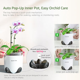 Meshpot double-layer design shows outer ceramic-look pot for stability.